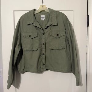 Kensie Green Utility Jacket Cropped